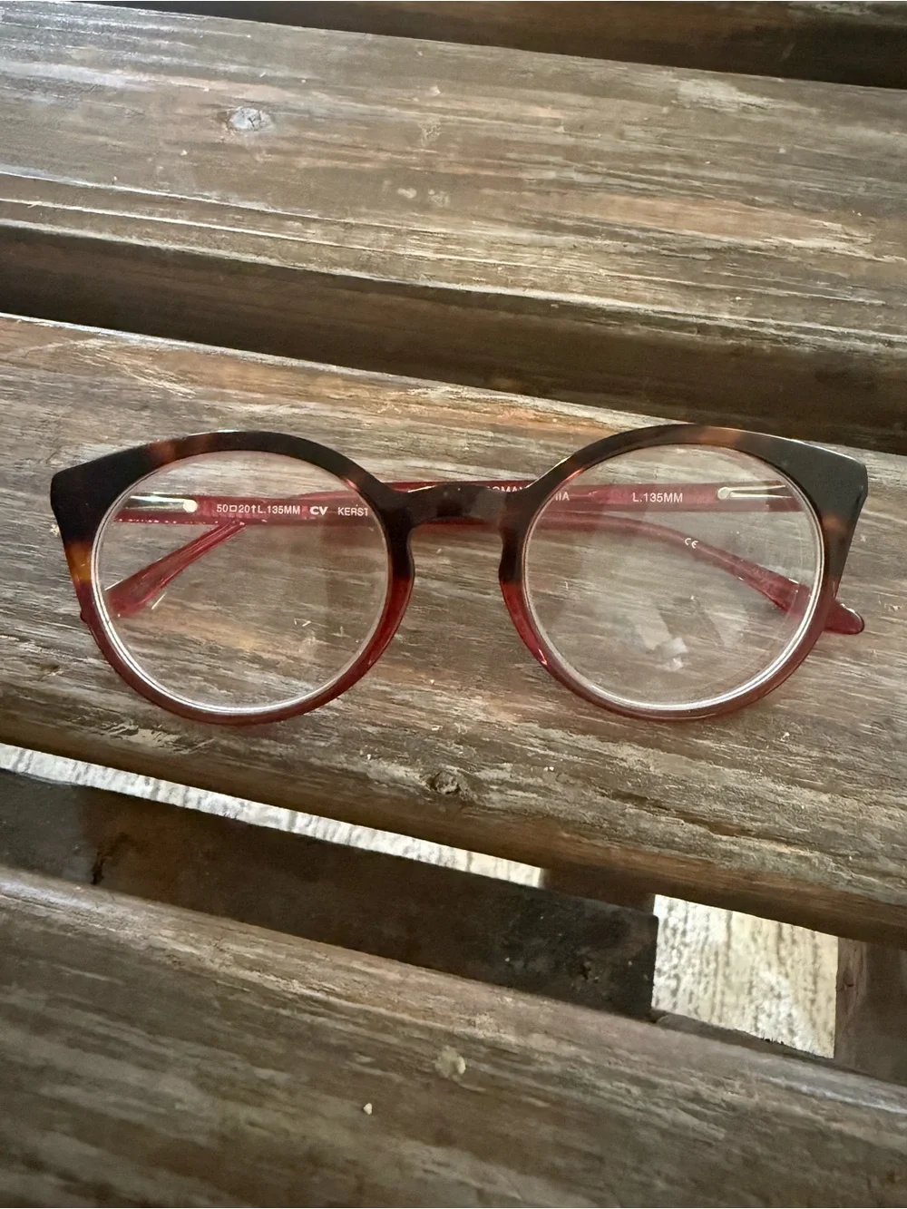 BCBGMaxAzria Round Tortoiseshell Glasses - Brown/Red